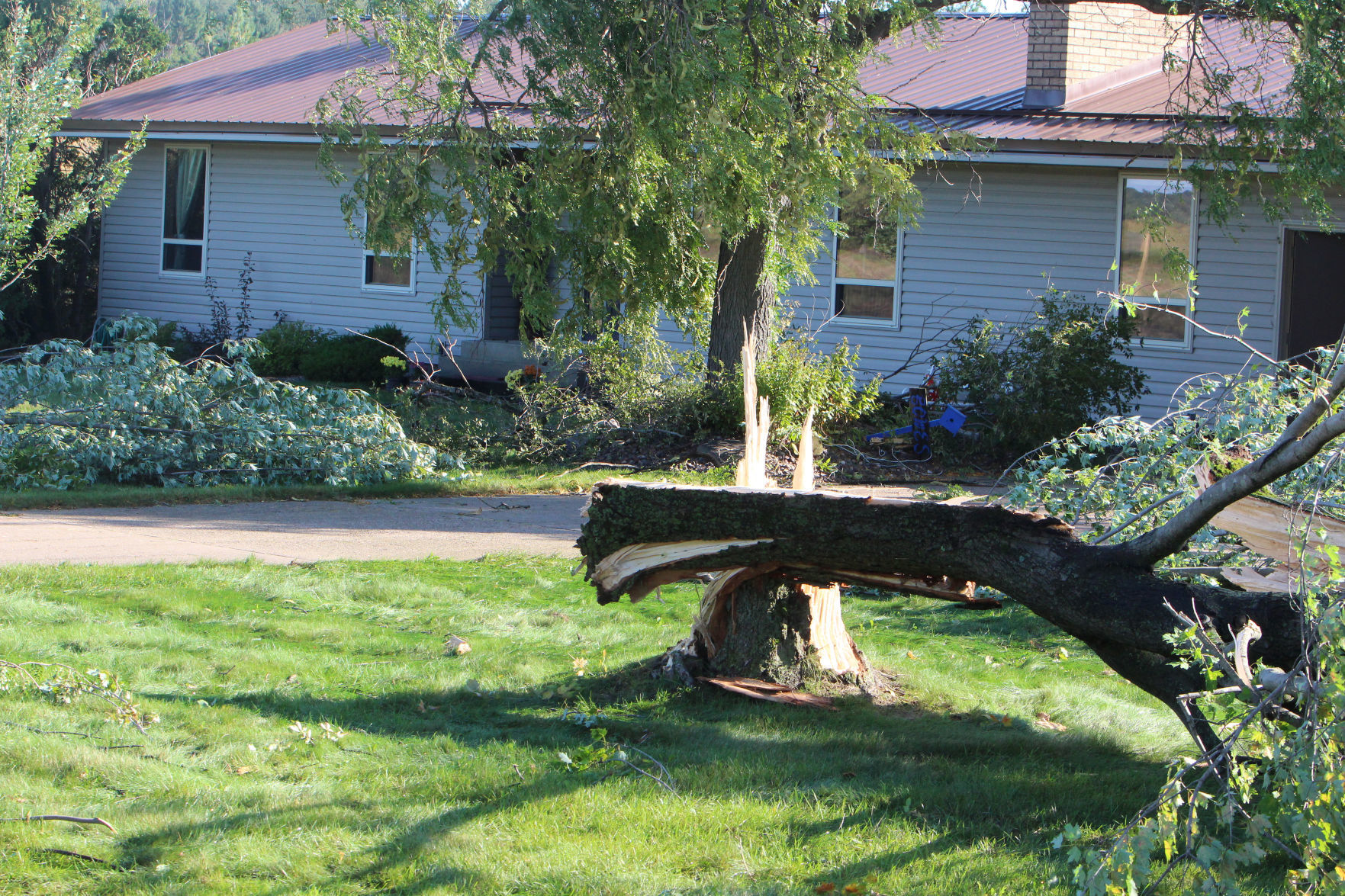 Tornado damage in near Wheaton/Elk Mound 9-25